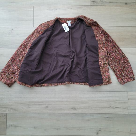 Chico's Rainbow Shine Vikey Wool Blend Multicolor Blazer Jacket Women Sz 2 / L - Picture 15 of 16